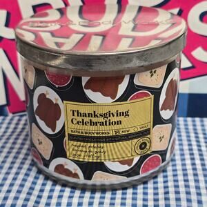 BBW Thanksgiving Celebration Color Changing Jar Large 3 Wick Candle Home Decor